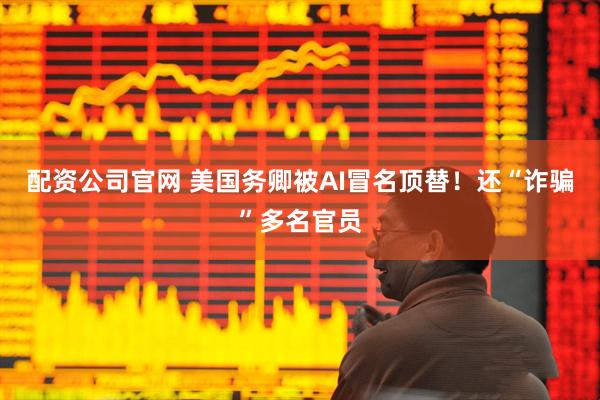 配资公司官网 美国务卿被AI冒名顶替！还“诈骗”多名官员